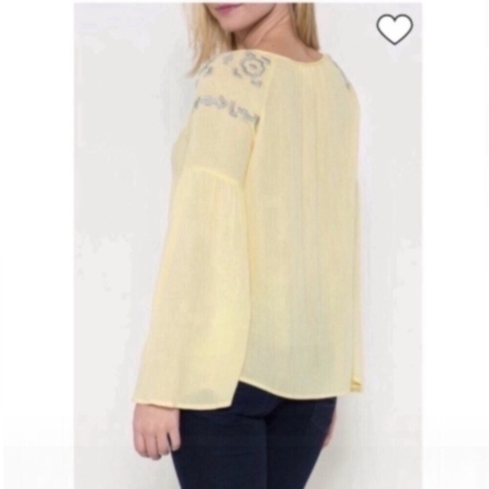 Altar'd State Yellow Embroidered Blouse - Picture 10 of 11